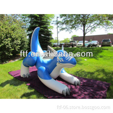Green inflatable dragon